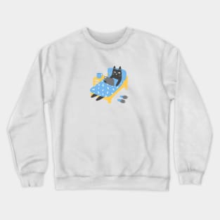 Cat in bed Crewneck Sweatshirt